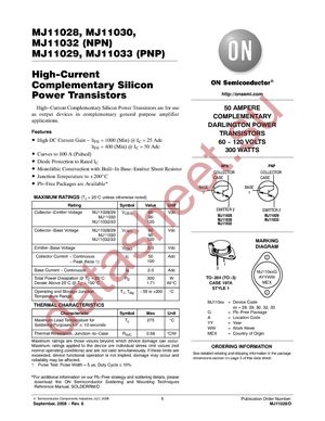 MJ11029 datasheet  